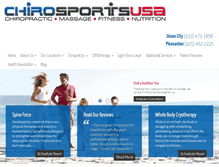 Tablet Screenshot of chirosportsusa.com